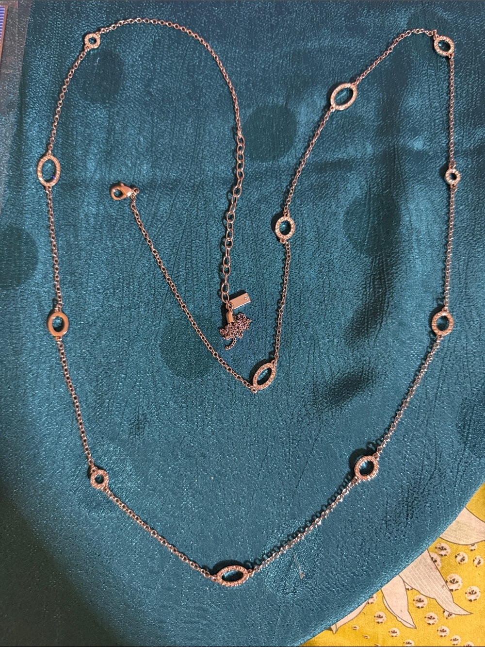 Delicate Rose Gold Station Link Necklace